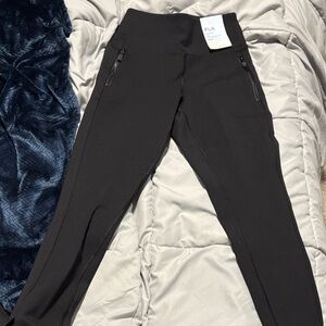 FLX Black Active Leggings with Zipper Pockets
